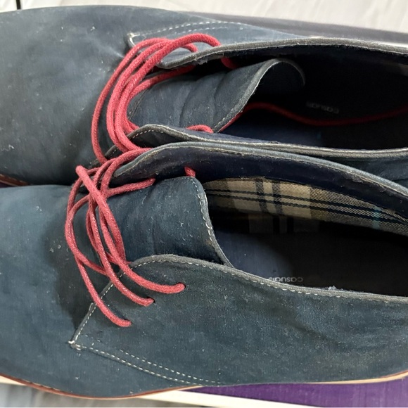 Andre Blue Chukka Boots with Red Laces main image 4